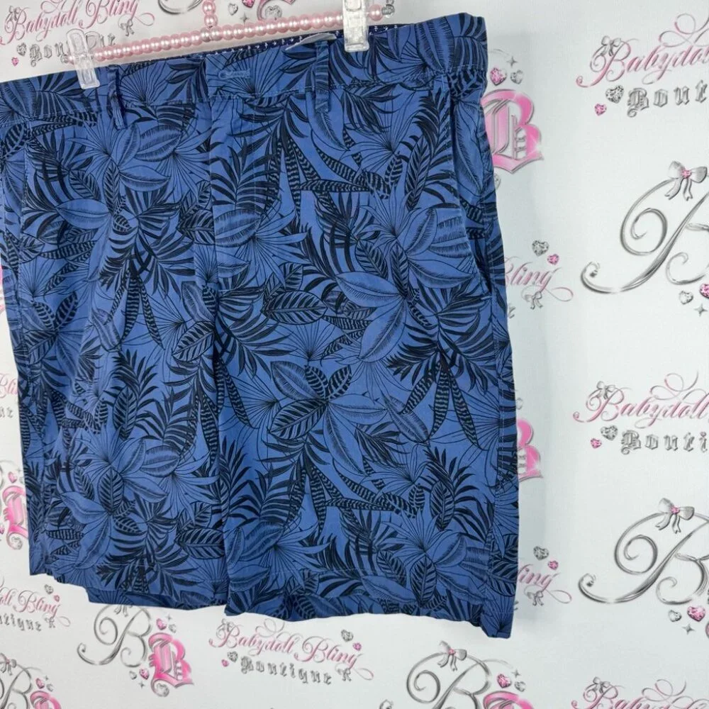 Banana Republic shorts Aiden short tropical floral Navy Leaf Pattern Shorts
